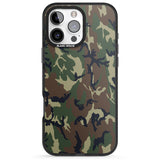 iPhone 16 Pro Max Forest Green Camo Black Impact Phone Case