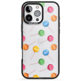 iPhone 16 Pro Max Lollipop Pattern Black Impact Phone Case