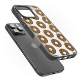 iPhone 16 Pro Max Chocolate Donut Pattern Black Impact Phone Case