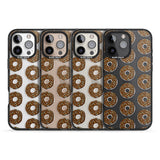 iPhone 16 Pro Max Chocolate Donut Pattern Black Impact Phone Case