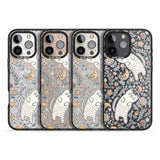 iPhone 16 Pro Max Sleeping Cat Pattern Black Impact Phone Case