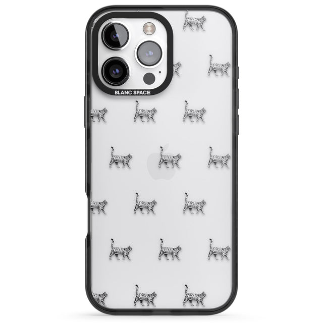 iPhone 16 Pro Max British Shorthair Cat Pattern Black Impact Phone Case