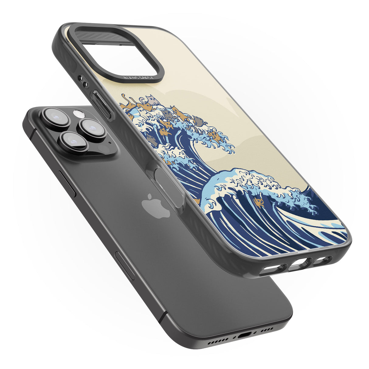 iPhone 16 Pro Max The Great Cat Wave Black Impact Phone Case