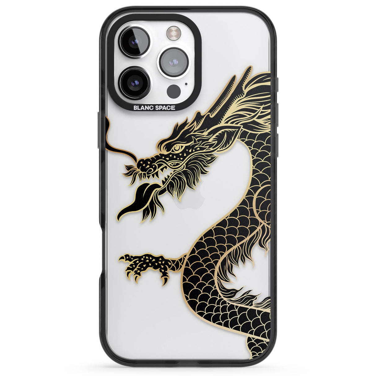 iPhone 16 Pro Max Large Black Dragon Black Impact Phone Case