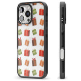 iPhone 16 Pro Max Christmas Presents Pattern Black Impact Phone Case