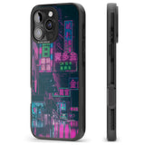 iPhone 16 Pro Max Rainy Reflections - Neon Cities Photographs Black Impact Phone Case