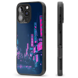 iPhone 16 Pro Max Pink & Turquoise - Neon Cities Black Impact Phone Case