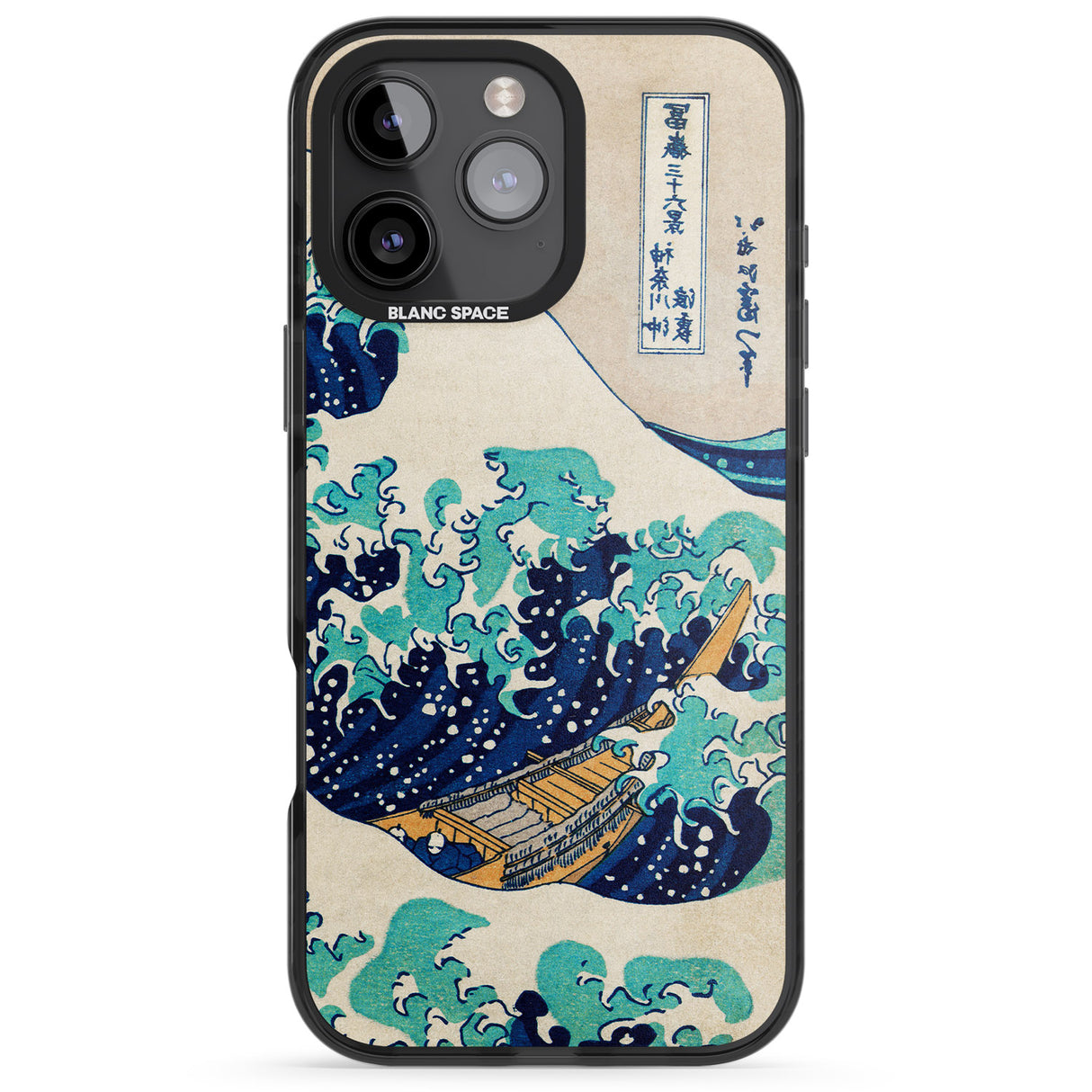 iPhone 16 Pro Max The Great Wave by Katsushika Hokusai Black Impact Phone Case