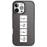 iPhone 16 Pro Max Coffee Element (Grey) Black Impact Phone Case