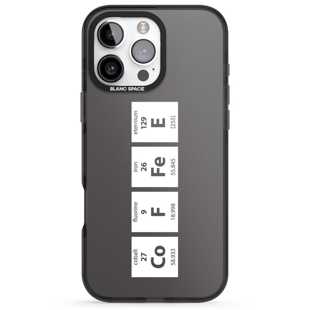 iPhone 16 Pro Max Coffee Element (Grey) Black Impact Phone Case