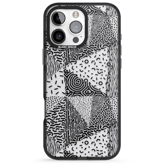 iPhone 16 Pro Max Pattern Mashup (Black) Black Impact Phone Case