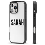 iPhone 16 Pro Max Personalised Clear Text 1A Black Impact Phone Case