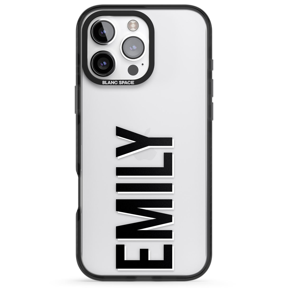 iPhone 16 Pro Max Personalised Clear Text 3A Black Impact Phone Case