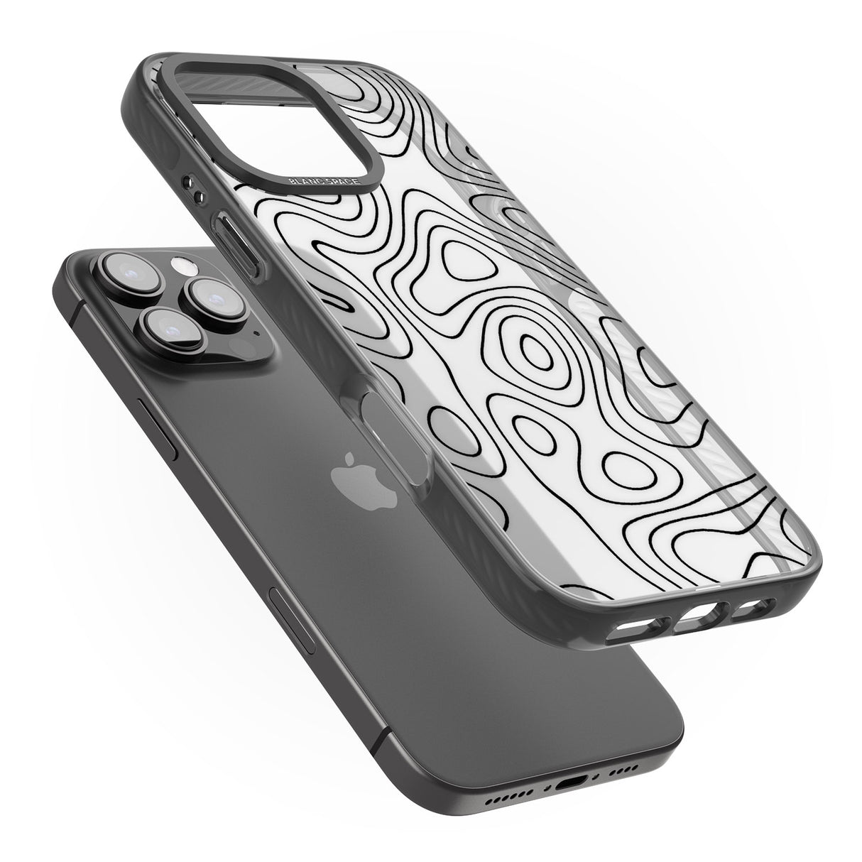 iPhone 16 Pro Max Damascus Steel Black Impact Phone Case