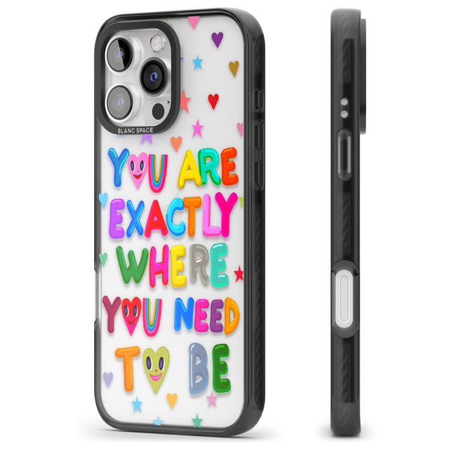 iPhone 16 Pro Max Exactly Where You Need To be Black Impact Phone Case