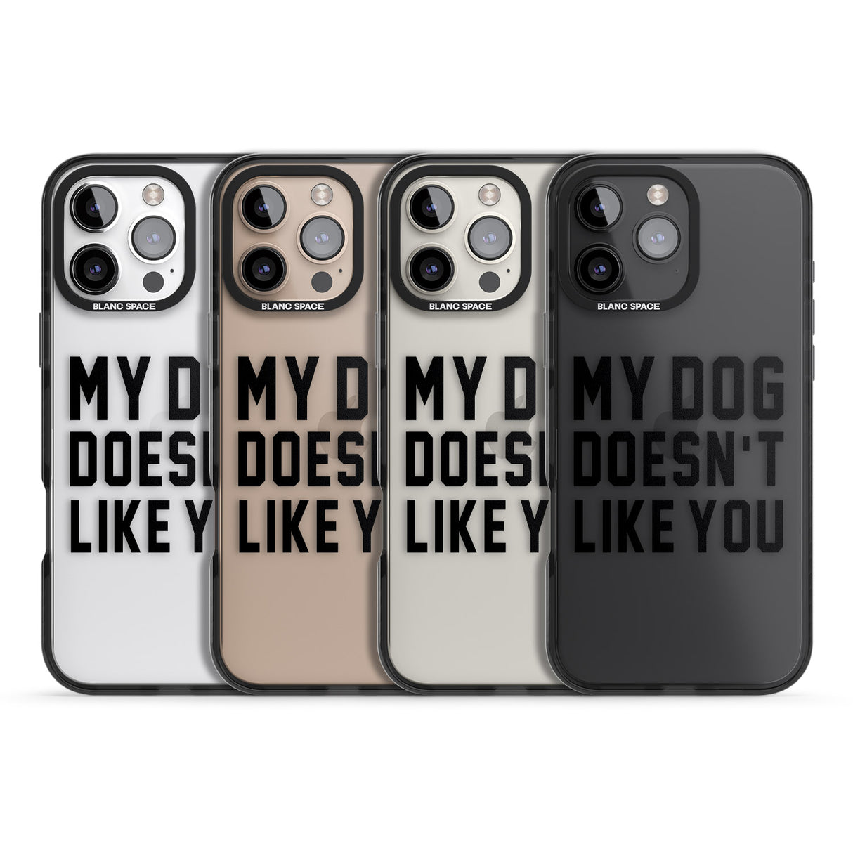 iPhone 16 Pro Max Dog Doesn't Like You Black Impact Phone Case