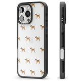 iPhone 16 Pro Max Border Terrier Dog Pattern Clear Black Impact Phone Case