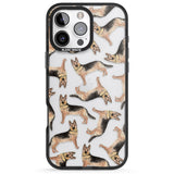 iPhone 16 Pro Max German Shepherd Watercolour Dog Pattern Black Impact Phone Case