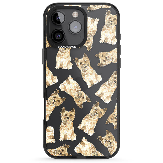 iPhone 16 Pro Max Cairn Terrier Watercolour Dog Pattern Black Impact Phone Case