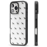 iPhone 16 Pro Max Schnauzer Dog Pattern Clear Black Impact Phone Case