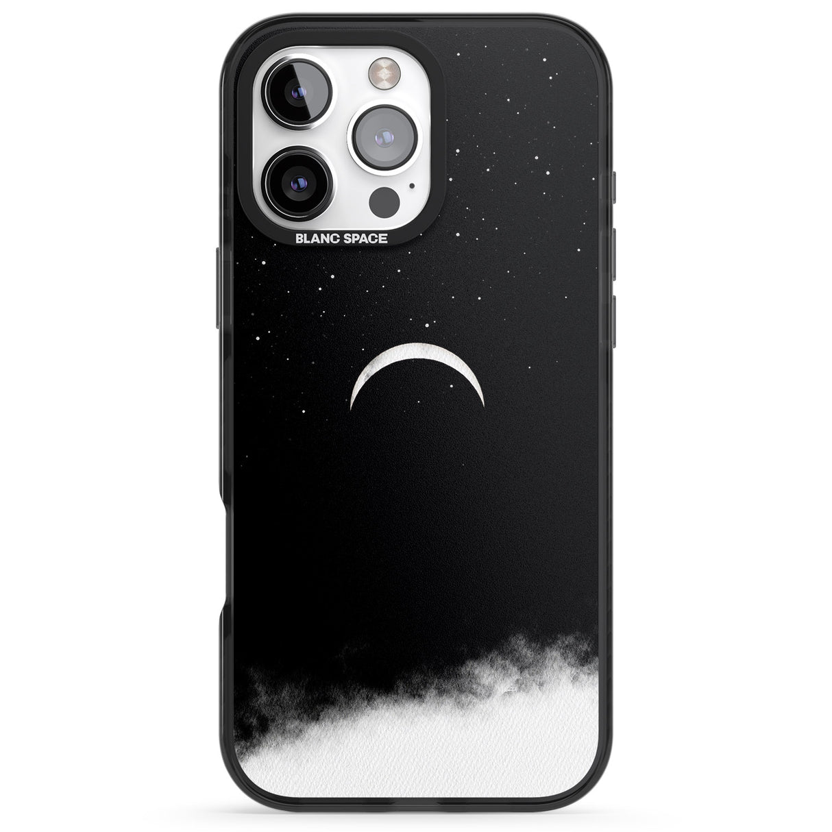 iPhone 16 Pro Max Upside Down Crescent Moon Black Impact Phone Case