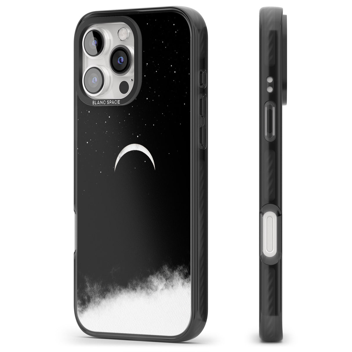 iPhone 16 Pro Max Upside Down Crescent Moon Black Impact Phone Case