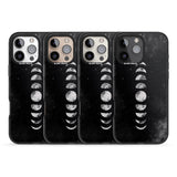 iPhone 16 Pro Max Watercolour Moon Phases Black Impact Phone Case