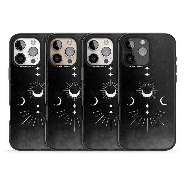 iPhone 16 Pro Max Small Moon Mandala Black Impact Phone Case