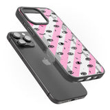 iPhone 16 Pro Max Pink Stripe Eyes Black Impact Phone Case