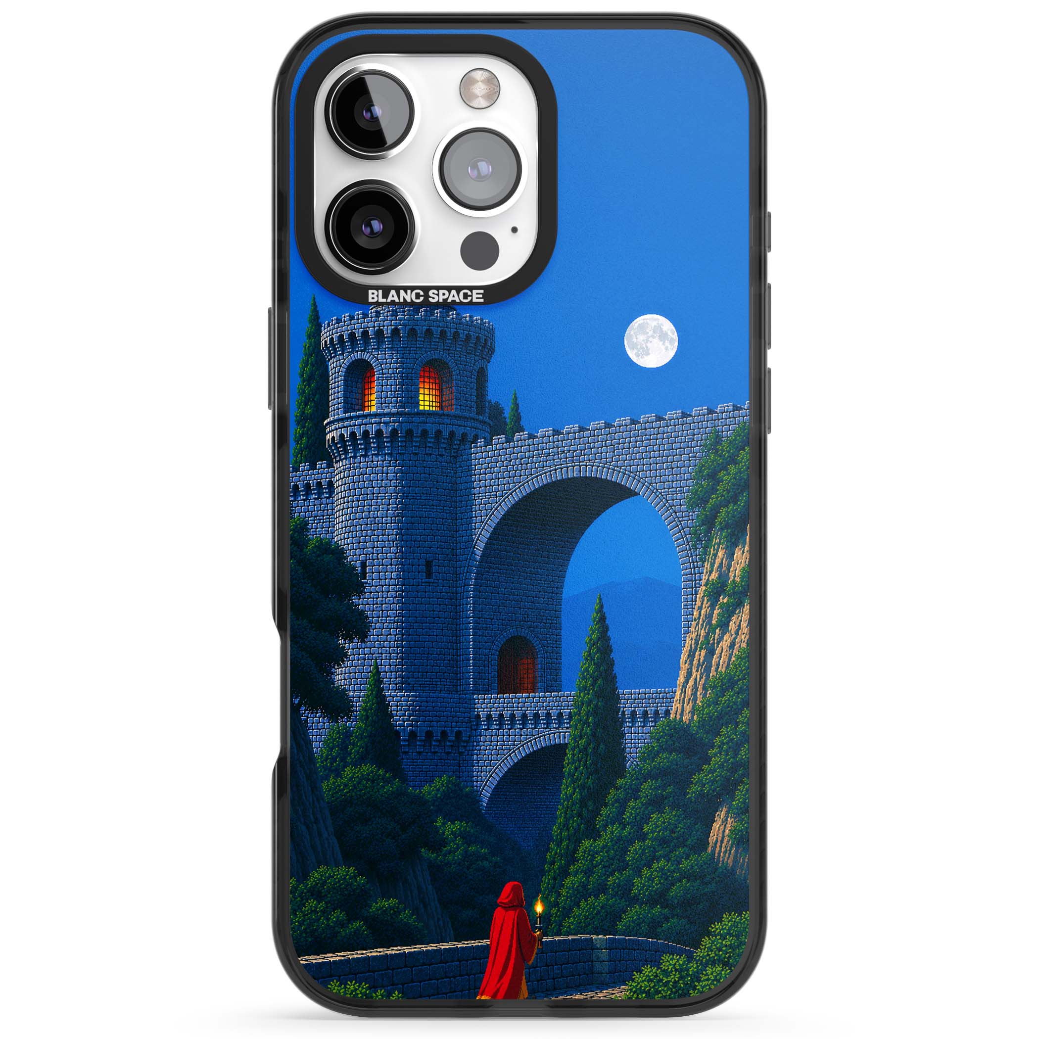 Castle Walls art iPhone case | Black Impact case for iPhone 16 Pro, iPhone 16 Pro Max