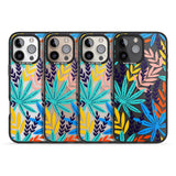 iPhone 16 Pro Max Tropical Palm Leaves Black Impact Phone Case