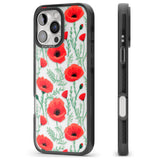 iPhone 16 Pro Max Poppy Garden Black Impact Phone Case