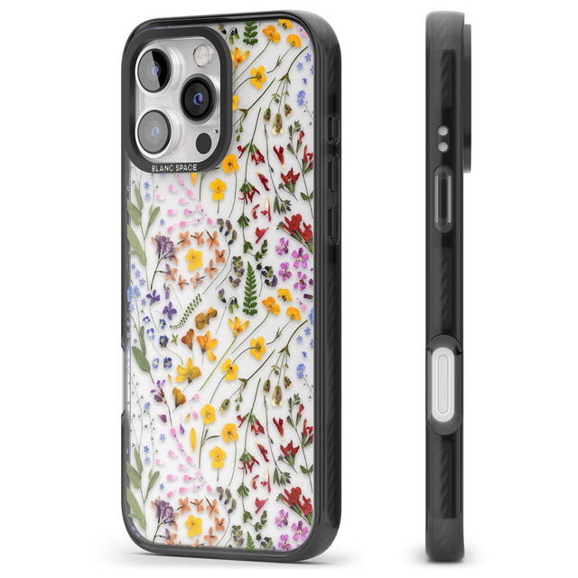 iPhone 16 Pro Max Wildflower Black Impact Phone Case