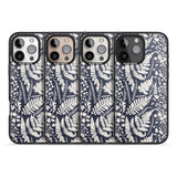 iPhone 16 Pro Max Wildflowers and Ferns on Navy Black Impact Phone Case