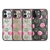 iPhone 16 Pro Max Roses & Eucalyptus Transparent Floral Black Impact Phone Case