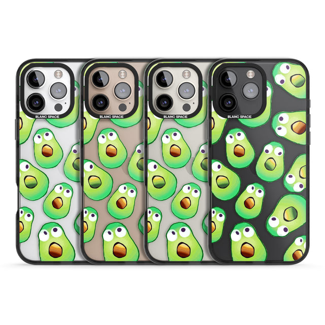 iPhone 16 Pro Max Shocked Avocados Black Impact Phone Case