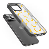 iPhone 16 Pro Max Banana Pattern Black Impact Phone Case