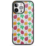 iPhone 16 Pro Max Passion Fruit Pattern Black Impact Phone Case