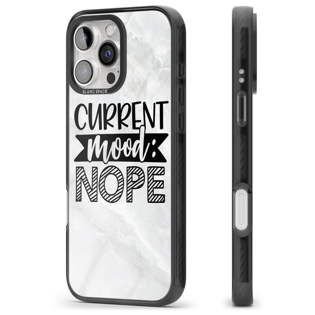 iPhone 16 Pro Max Current Mood NOPE Black Impact Phone Case