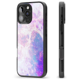 iPhone 16 Pro Max Purple & Blue Galaxy Pattern Design Black Impact Phone Case