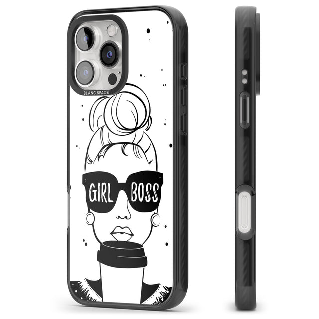 iPhone 16 Pro Max Girl Boss Black Impact Phone Case