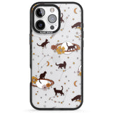 iPhone 16 Pro Max Halloween Cats and Astrology Black Impact Phone Case