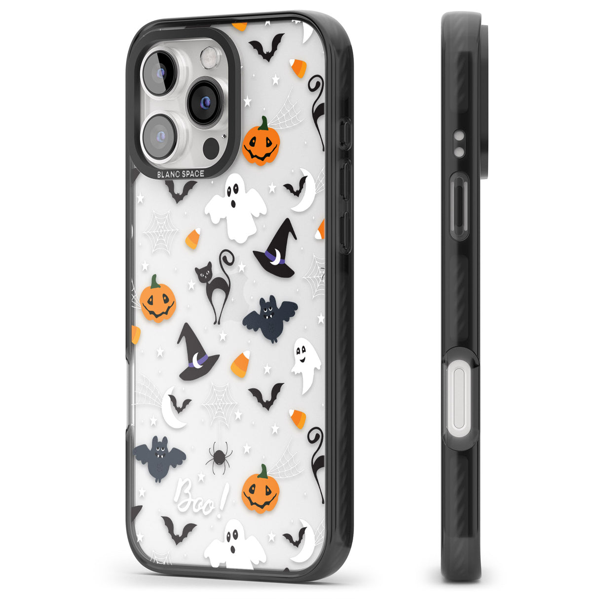 iPhone 16 Pro Max Halloween Mix Pattern Black Impact Phone Case