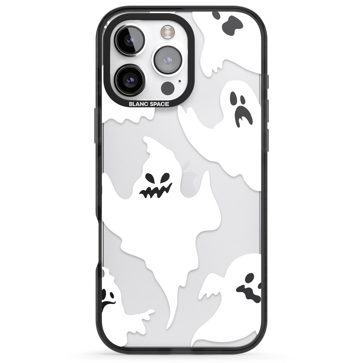 iPhone 16 Pro Max Ghost Pattern Black Impact Phone Case