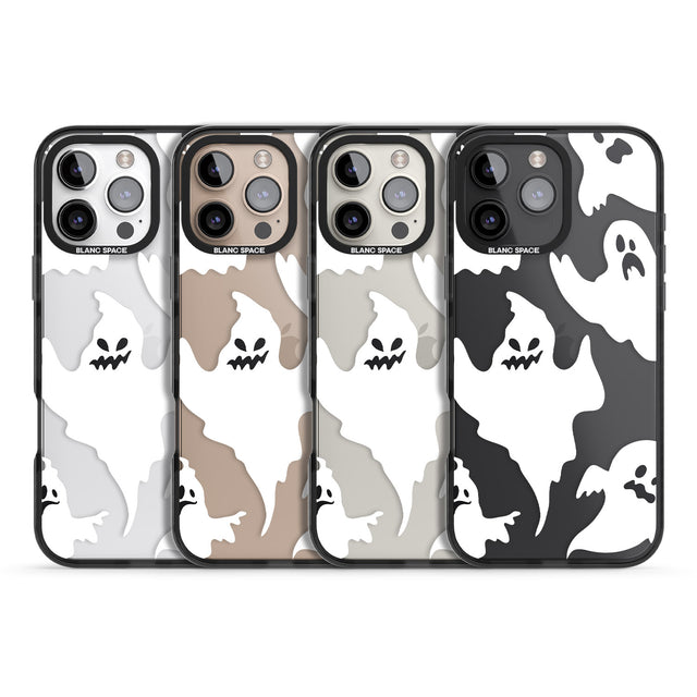 iPhone 16 Pro Max Ghost Pattern Black Impact Phone Case