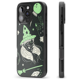 iPhone 16 Pro Max Astrology Witch Pattern Black Impact Phone Case