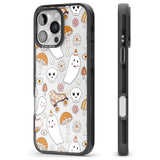 Cute Ghost and Skulls Pattern Black Impact Phone Case for iPhone 16 Pro, iPhone 16 Pro Max