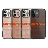 iPhone 16 Pro Max Happy Place (Orange) Black Impact Phone Case + Magsafe