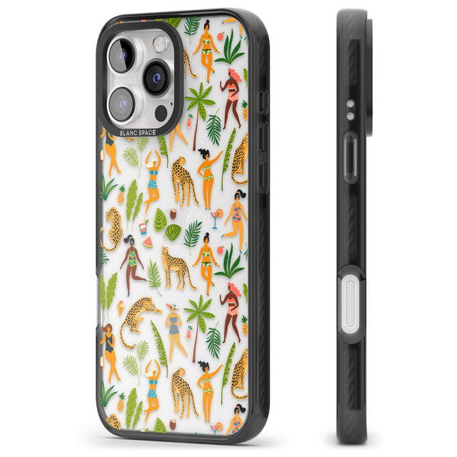 iPhone 16 Pro Max Tropical Summer Black Impact Phone Case