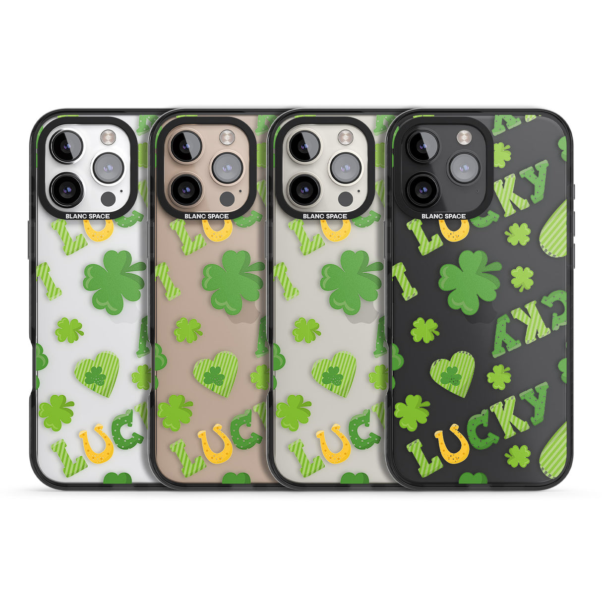 iPhone 16 Pro Max Lucky Irish Clover Black Impact Phone Case